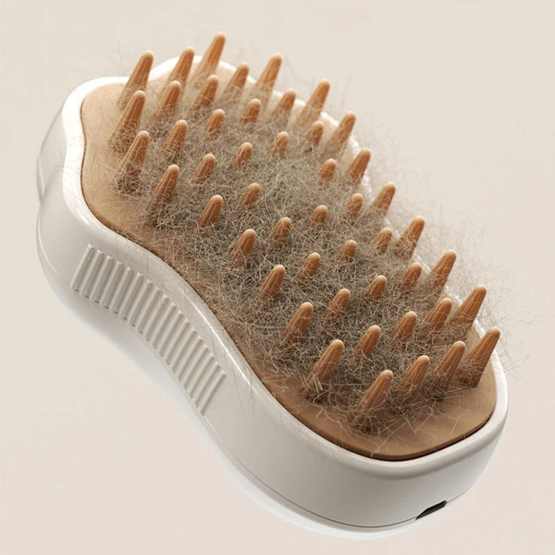 3-in-1 Electric Pet Steam Brush for Grooming and Care