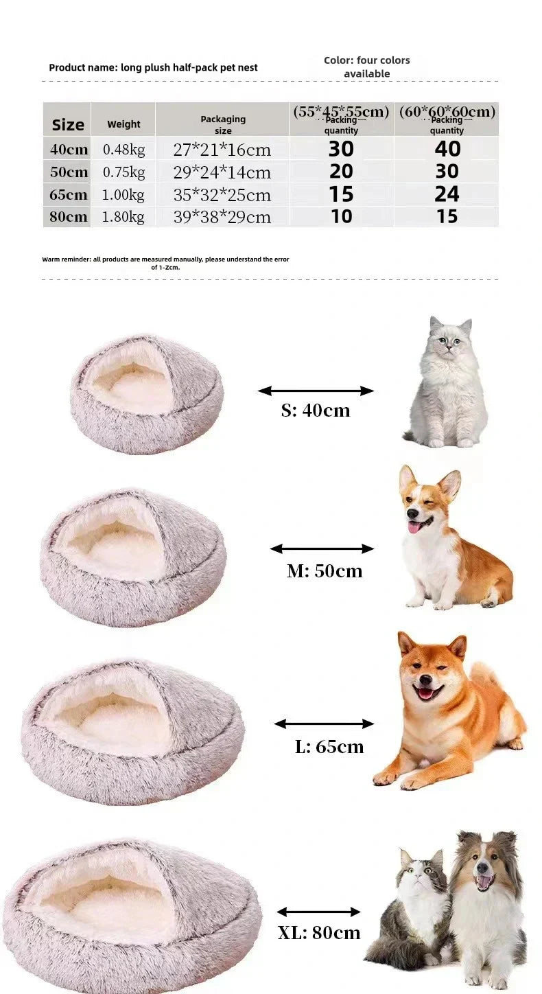 Soft Plush Pet Bed for Cozy Comfort and Warmth for Your Furry Friend