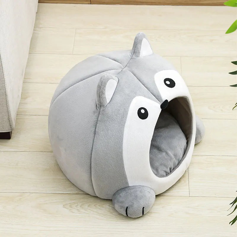 Soft Cat Bed Basket Lounger Cushion Tent Bed for Cozy Comfort