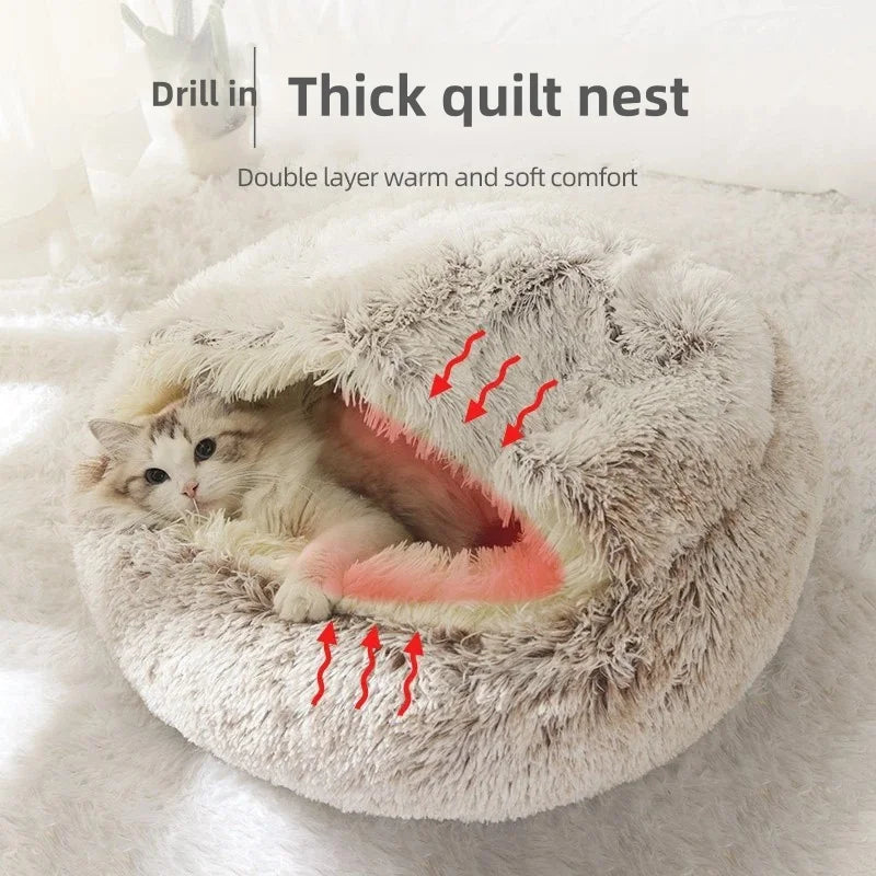 Soft Plush Pet Bed for Cozy Comfort and Warmth for Your Furry Friend