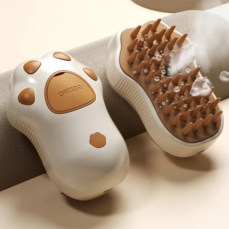 3-in-1 Electric Pet Steam Brush for Grooming and Care