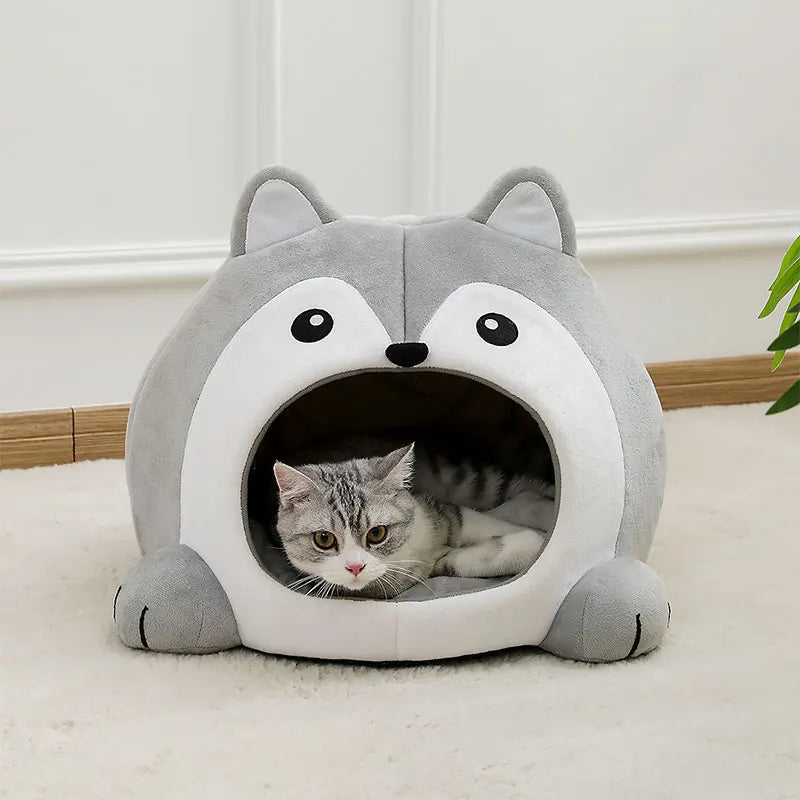 Soft Cat Bed Basket Lounger Cushion Tent Bed for Cozy Comfort