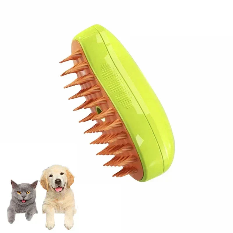 3-in-1 Electric Pet Steam Brush for Grooming Cleaning and Comfort