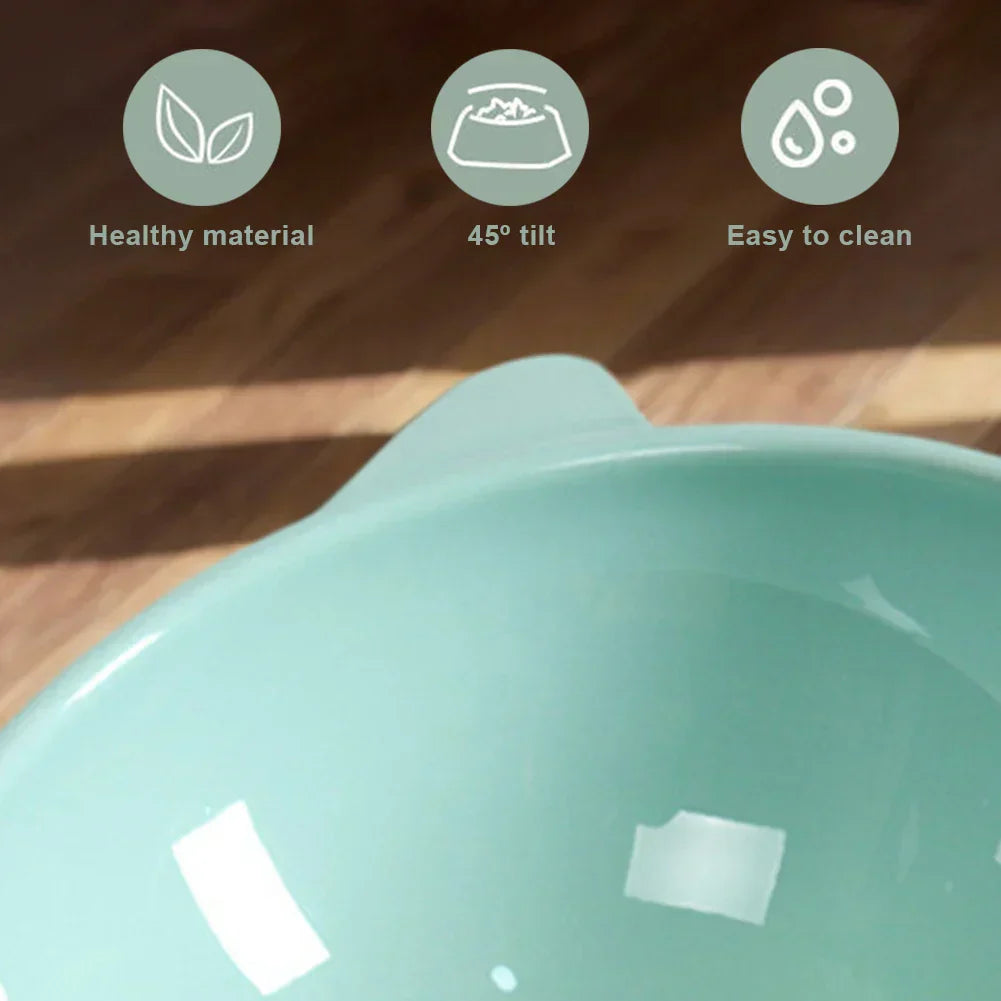 High Foot Anti Overturning Pet Food and Water Bowl for Stability