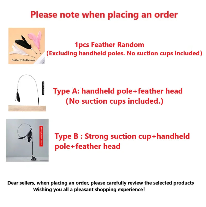 Interactive Cat Teaser Stick with Bell for Fun Play and Exercise
