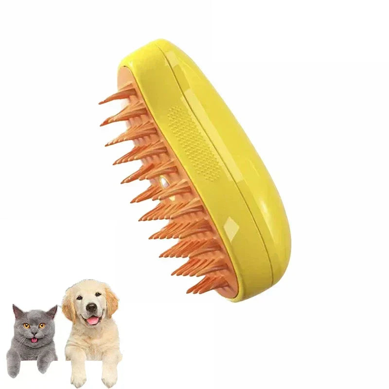 3-in-1 Electric Pet Steam Brush for Grooming Cleaning and Comfort
