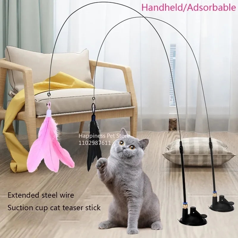 Interactive Cat Teaser Stick with Bell for Fun Play and Exercise