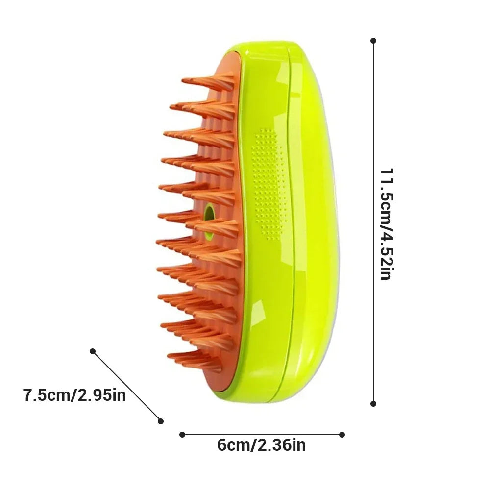 3-in-1 Electric Pet Steam Brush for Grooming Cleaning and Comfort