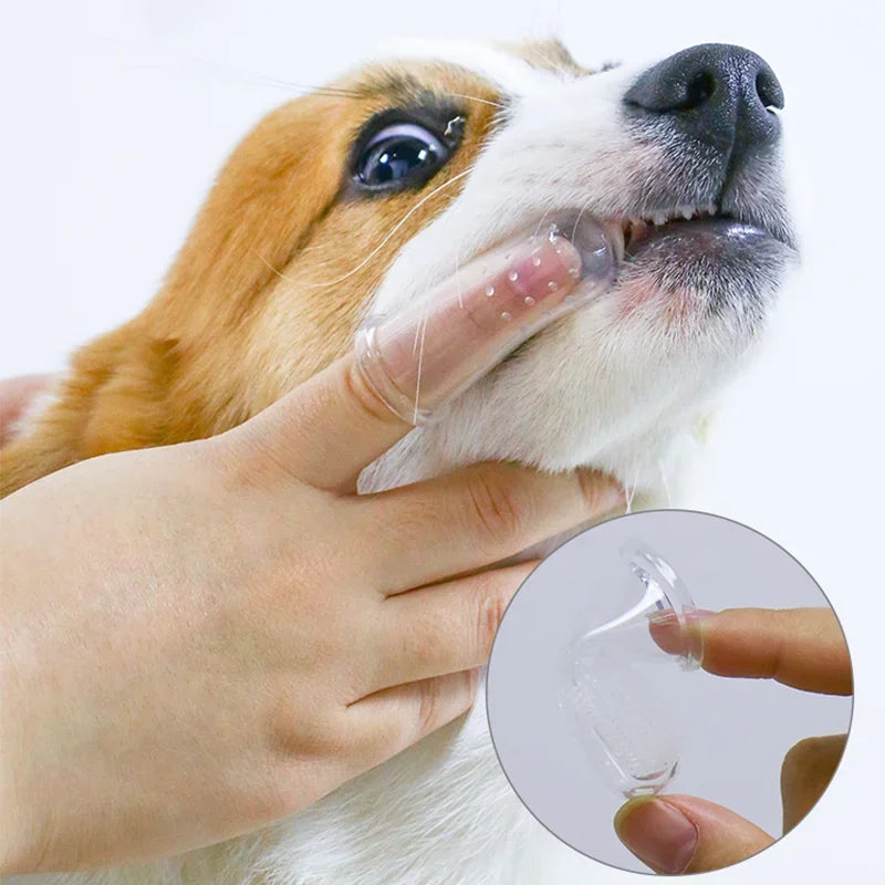 Super Soft Silicone Pet Finger Toothbrush for Gentle Care