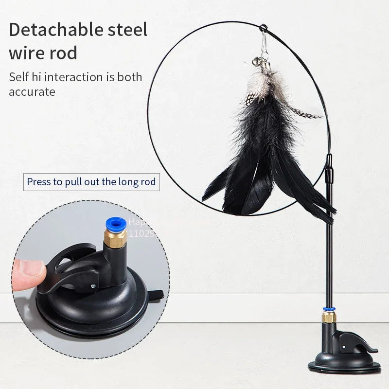 Interactive Cat Teaser Stick with Bell for Fun Play and Exercise