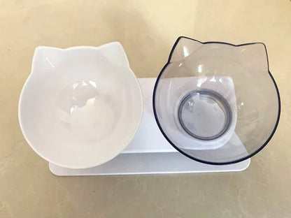 Non-Slip Double Cat and Dog Bowl for Stable and Mess-Free Feeding