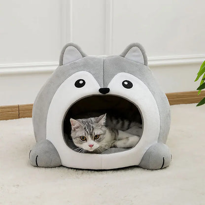 Soft Cat Bed Basket Lounger Cushion Tent Bed