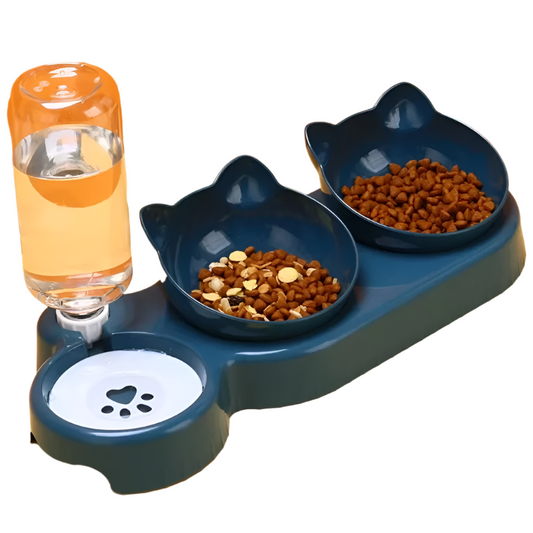 2-in-1 Rotatable Feeder with Water Dispenser