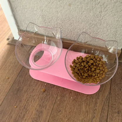 Non-Slip Double Cat and Dog Bowl for Stable and Mess-Free Feeding