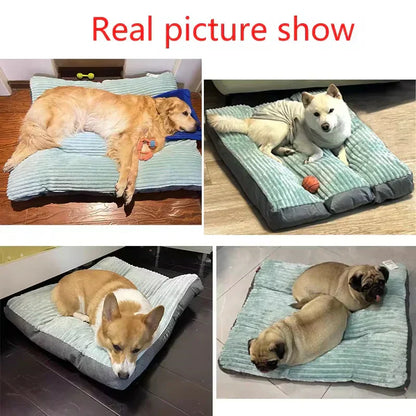 Soft Corduroy Pet Dog Bed for Comfortable Rest and Relaxation