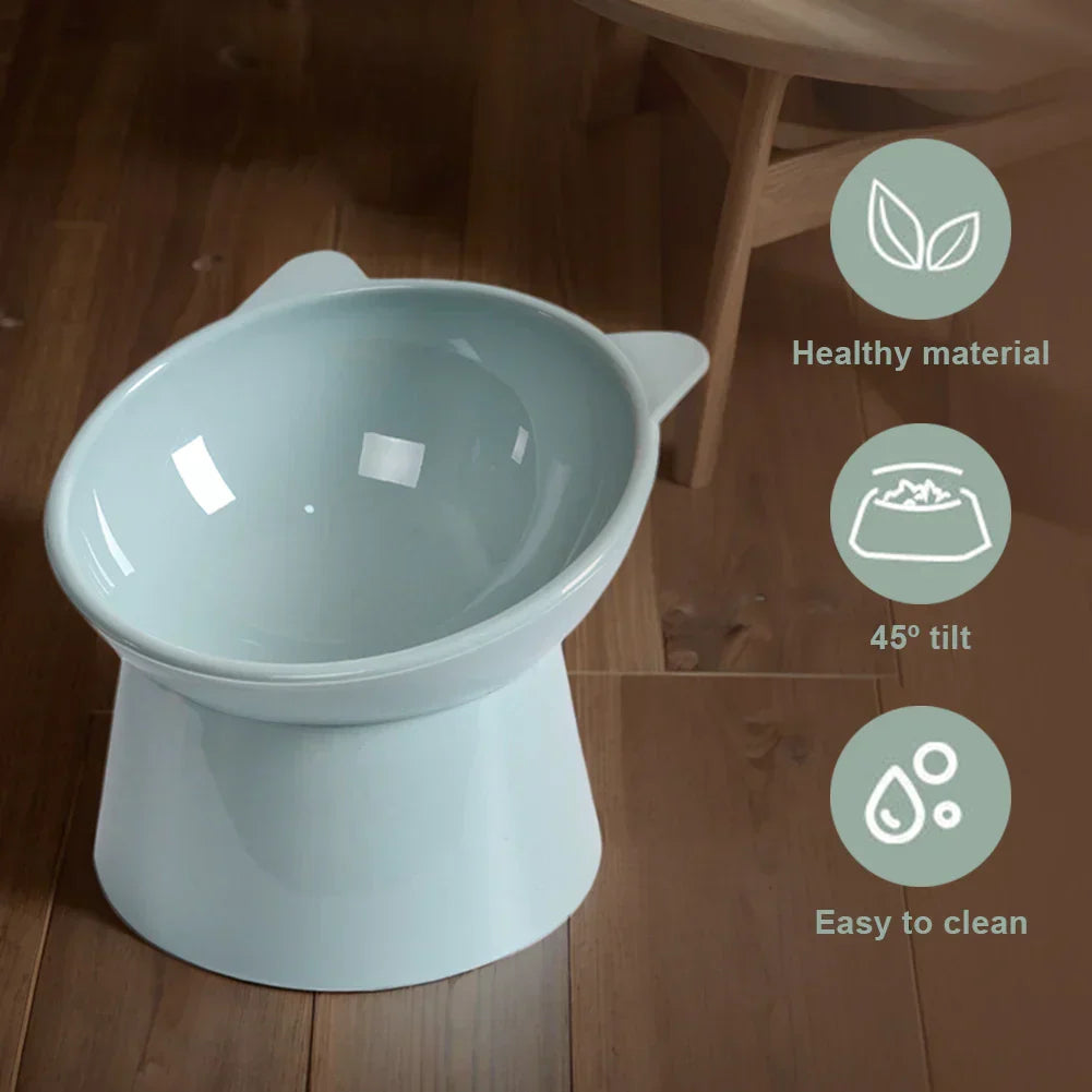 High Foot Anti Overturning Pet Food and Water Bowl for Stability