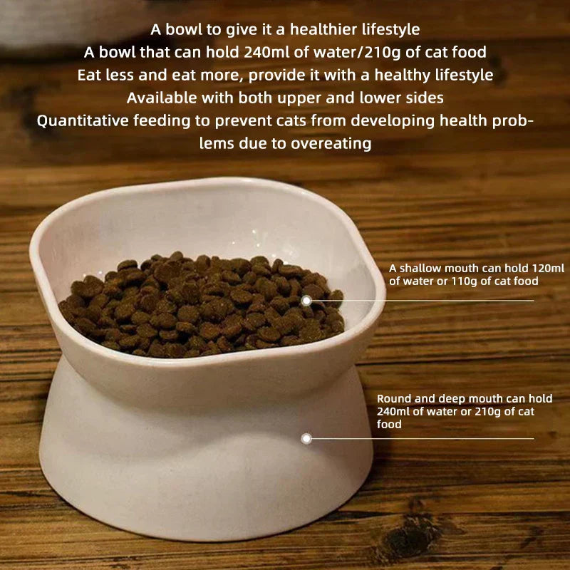 Elevated Cat and Dog Food Bowl for Comfortable Feeding and Easy Eating