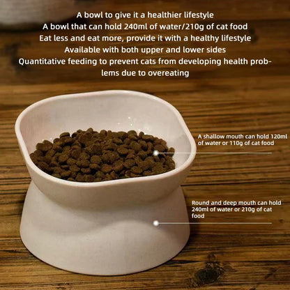 Elevated Cat and Dog Food Bowl for Comfortable Feeding and Easy Eating