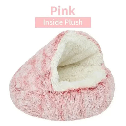 Round Cat Cushion Semi-Enclosed Plush Sleeping Bag