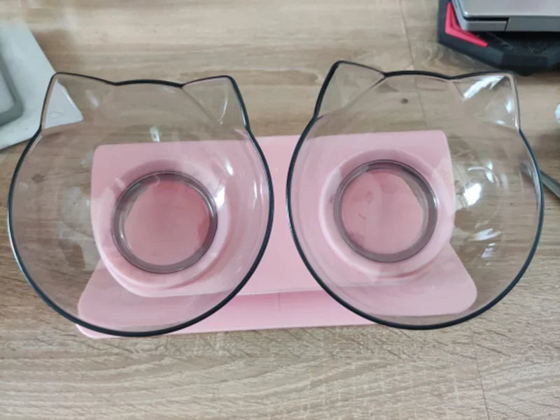 Non-Slip Double Cat and Dog Bowl for Stable and Mess-Free Feeding