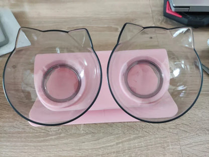 Non-Slip Double Cat and Dog Bowl for Stable and Mess-Free Feeding