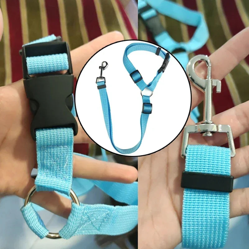 Adjustable 2-in-1 Pet Car Seat Belt