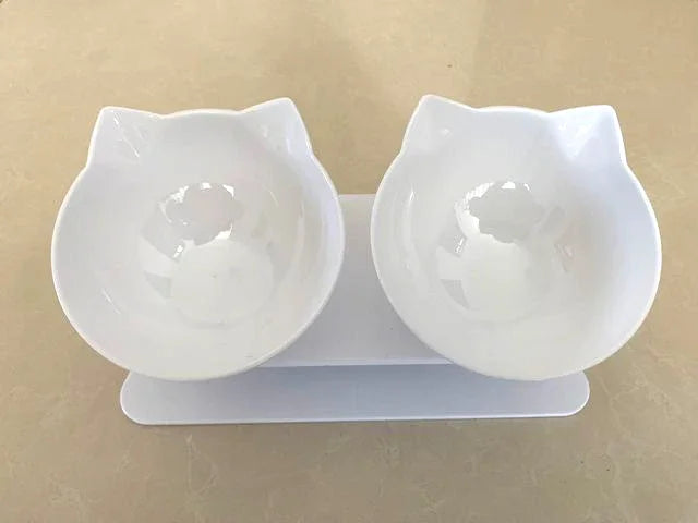 Non-Slip Double Cat and Dog Bowl for Stable and Mess-Free Feeding